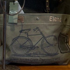 Monogrammed Myra Bycycle Tote Bag NWT